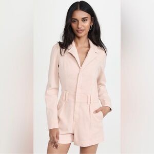 Women's Pink Denim Romper by Paige